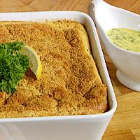 Fiskegrateng med r&aring;kost og Sandefjordsm&oslash;r